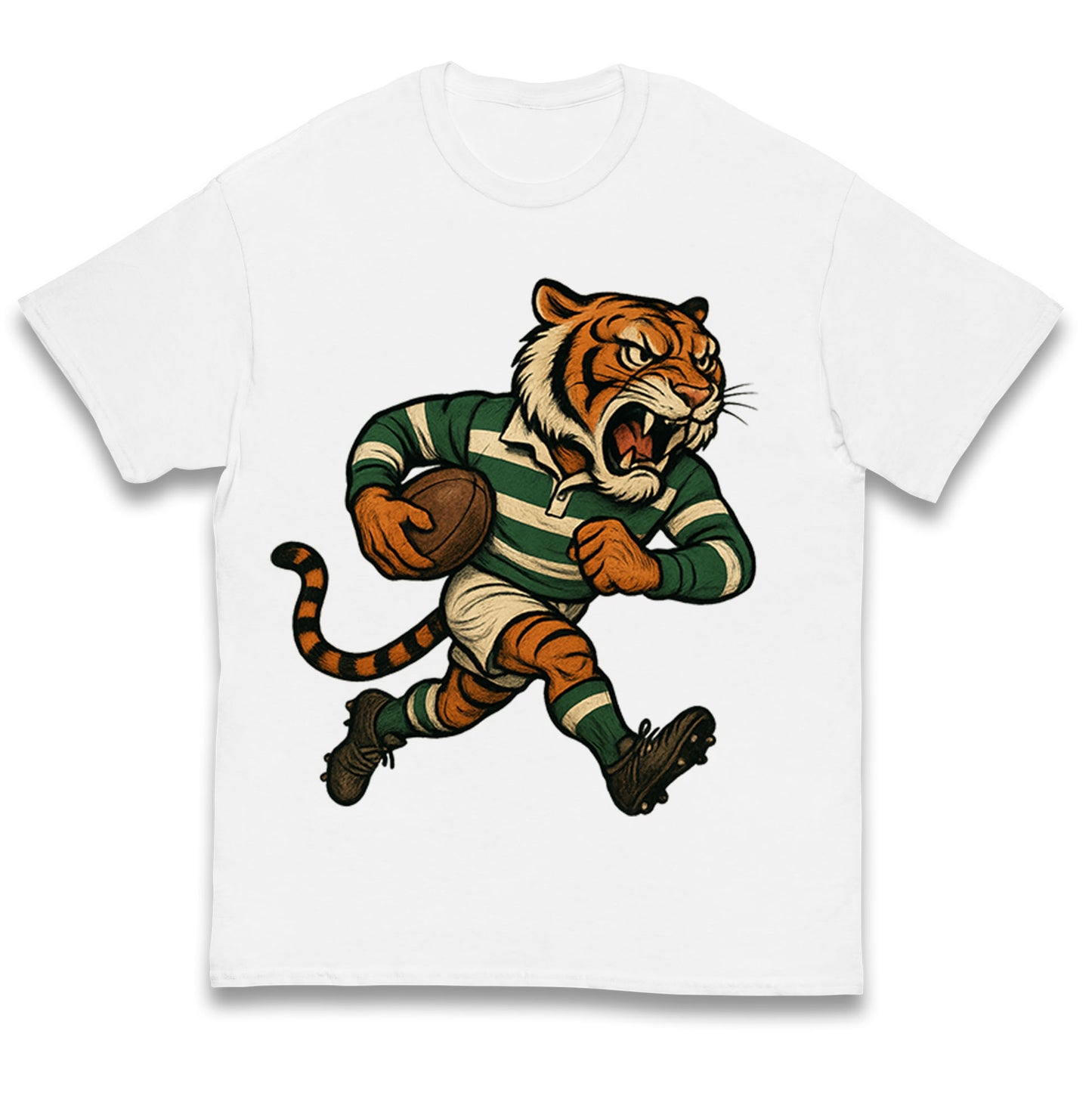 Retro Leicester Tigers Rugby Union Kids T Shirt