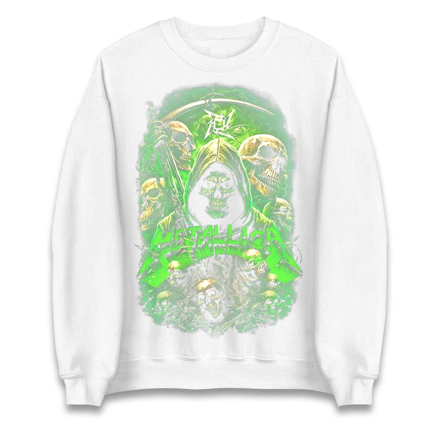 Metallica Green Skulls Jumper