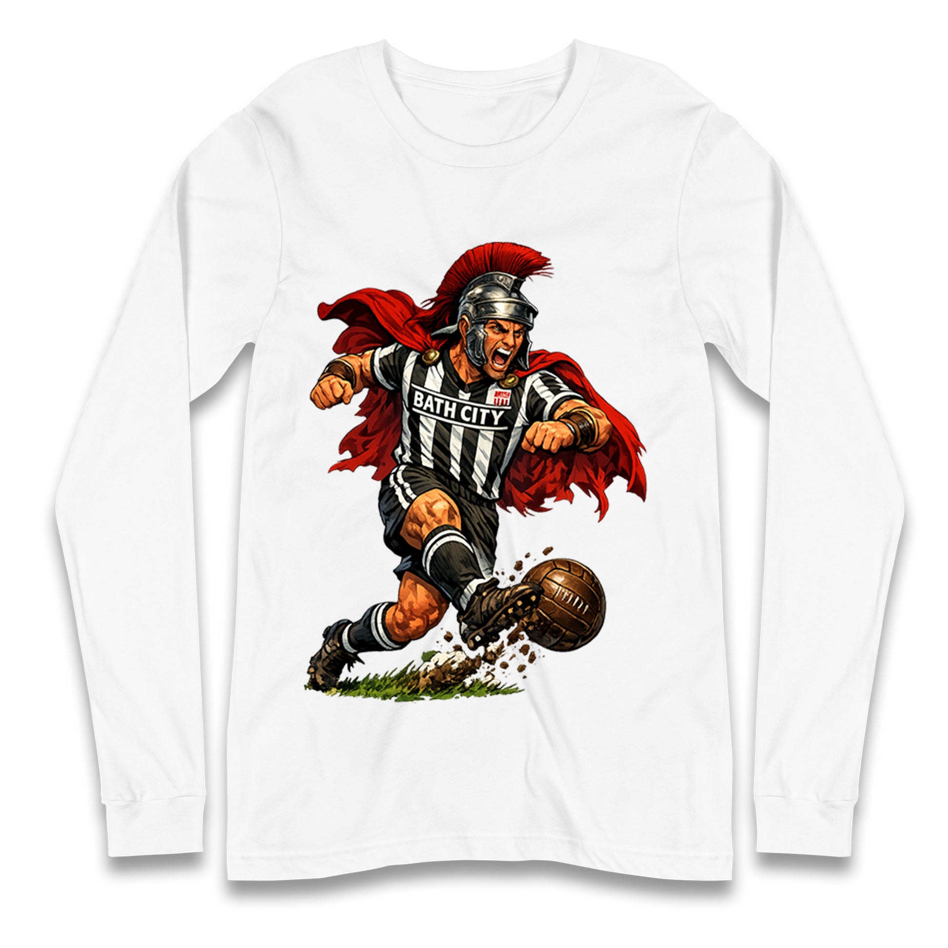 Retro Bath City Football Longsleeve T Shirt