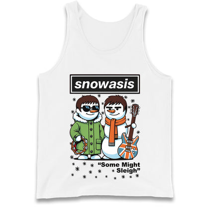 Funny Snowasis Might Sleigh Xmas Music Band  Tank Top