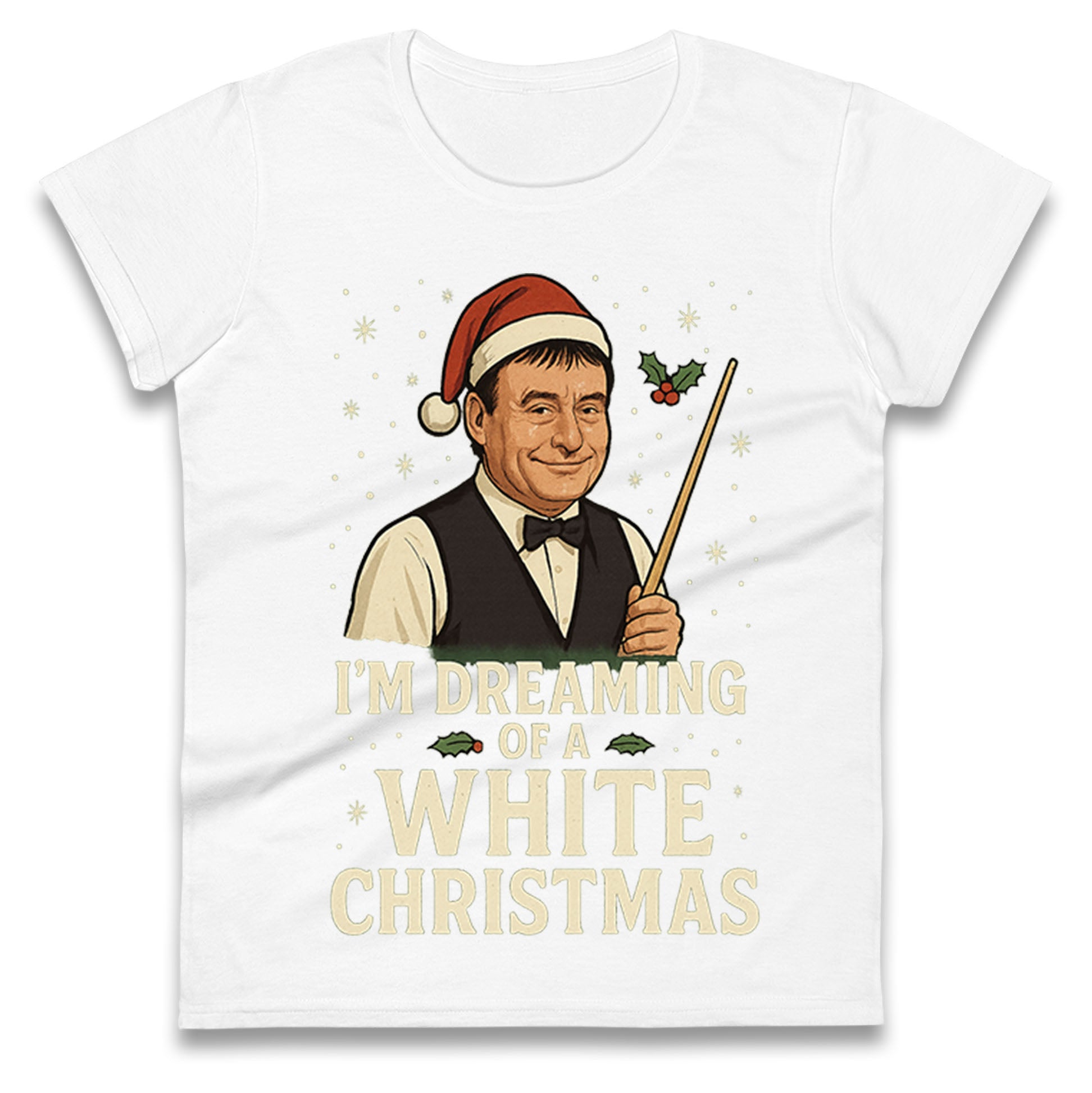 Snooker Christmas Ladies T Shirt