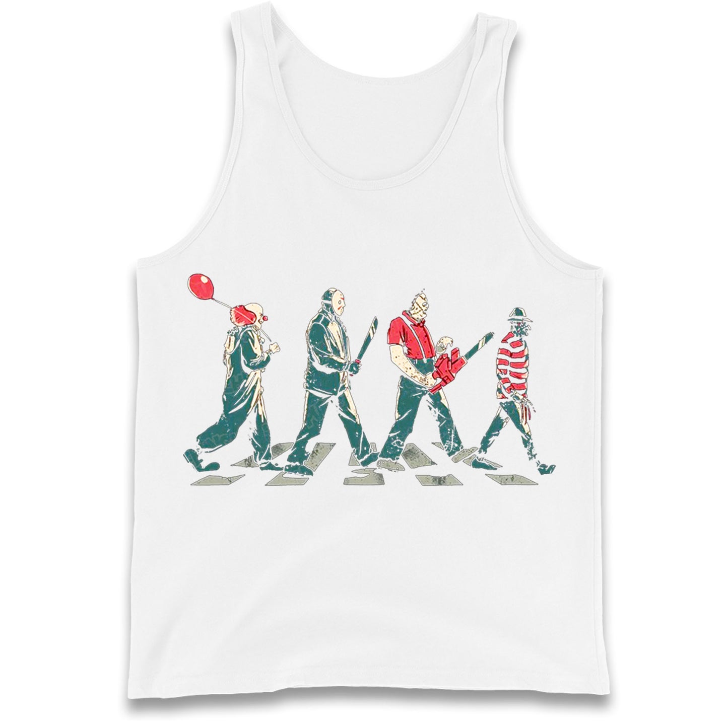 Horror Characters Friends Spoof Halloween Tank Top