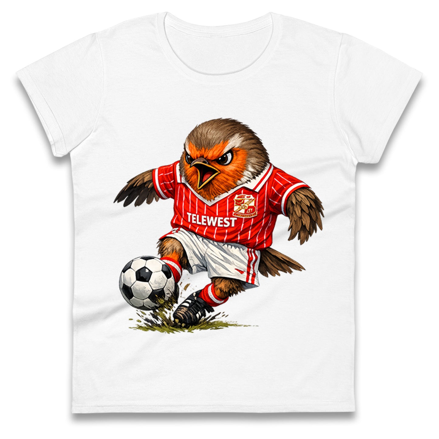 Classic Swindon Town Football Ladies T Shirt 