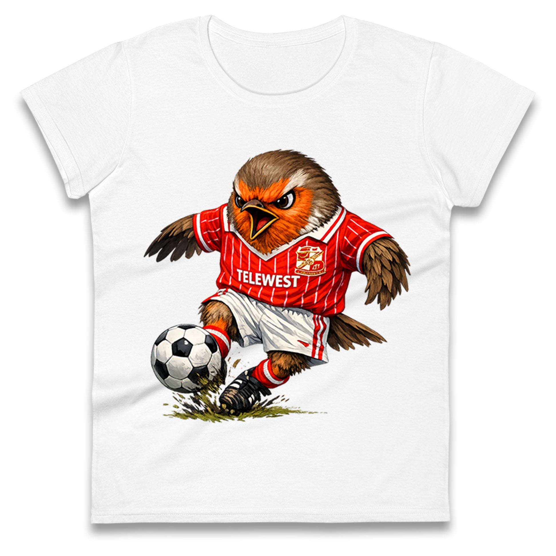 Classic Swindon Town Football Ladies T Shirt 