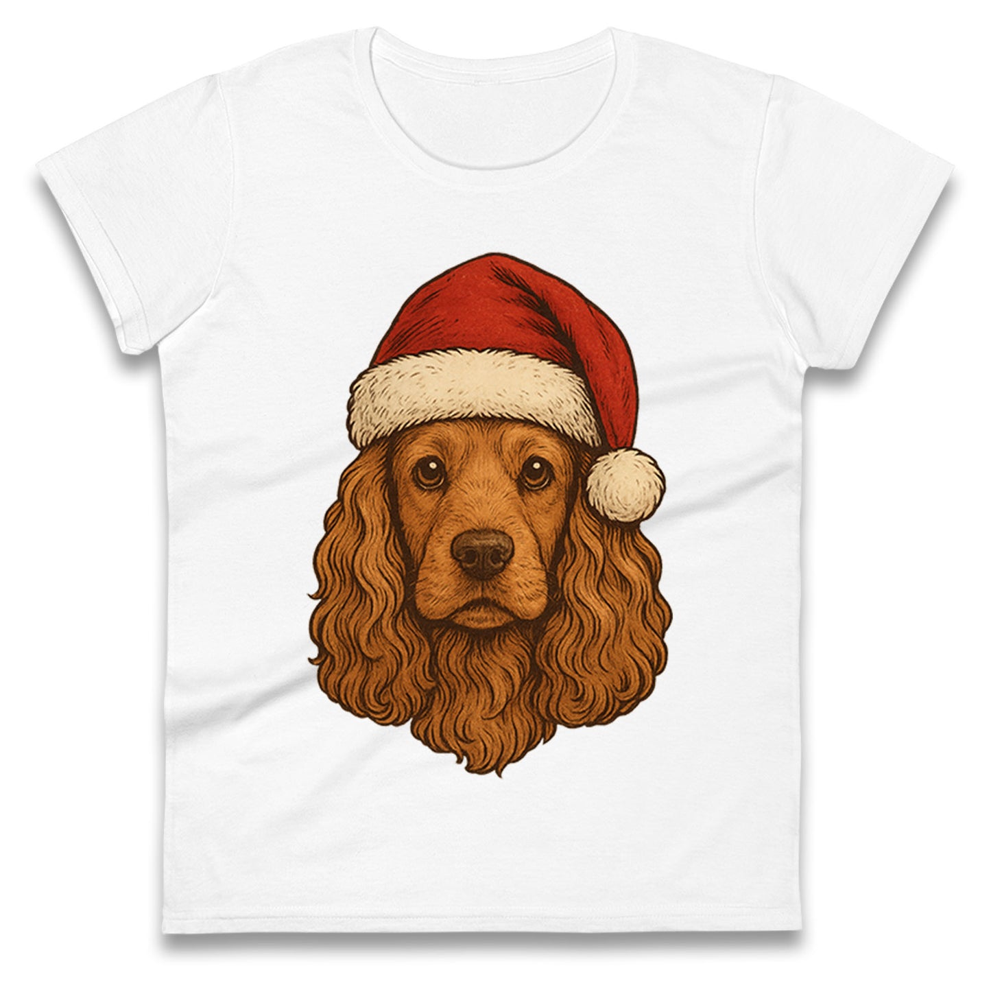 Cocker Spaniel Christmas Ladies T Shirt