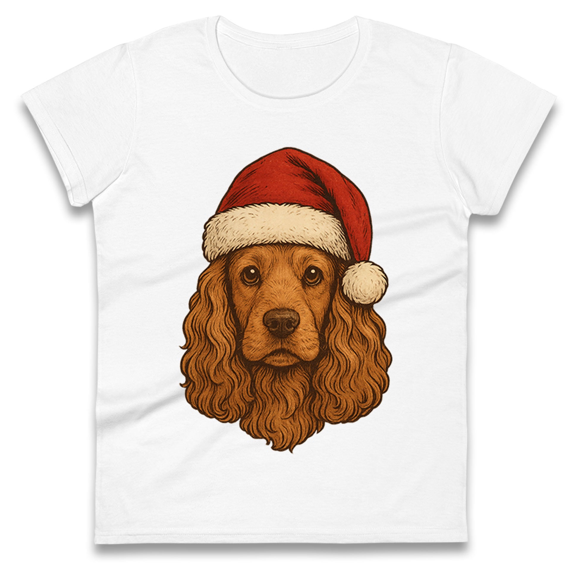 Cocker Spaniel Christmas Ladies T Shirt