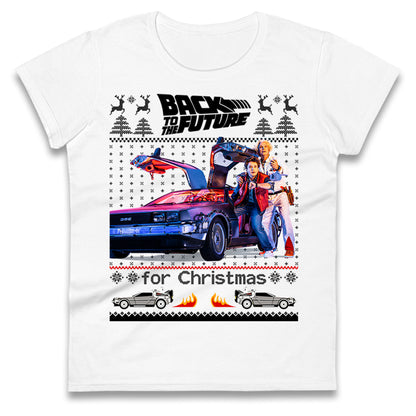 Back To The Future Christmas Ladies T Shirt