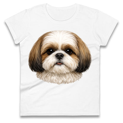 Shih Tzu Face Ladies T Shirt