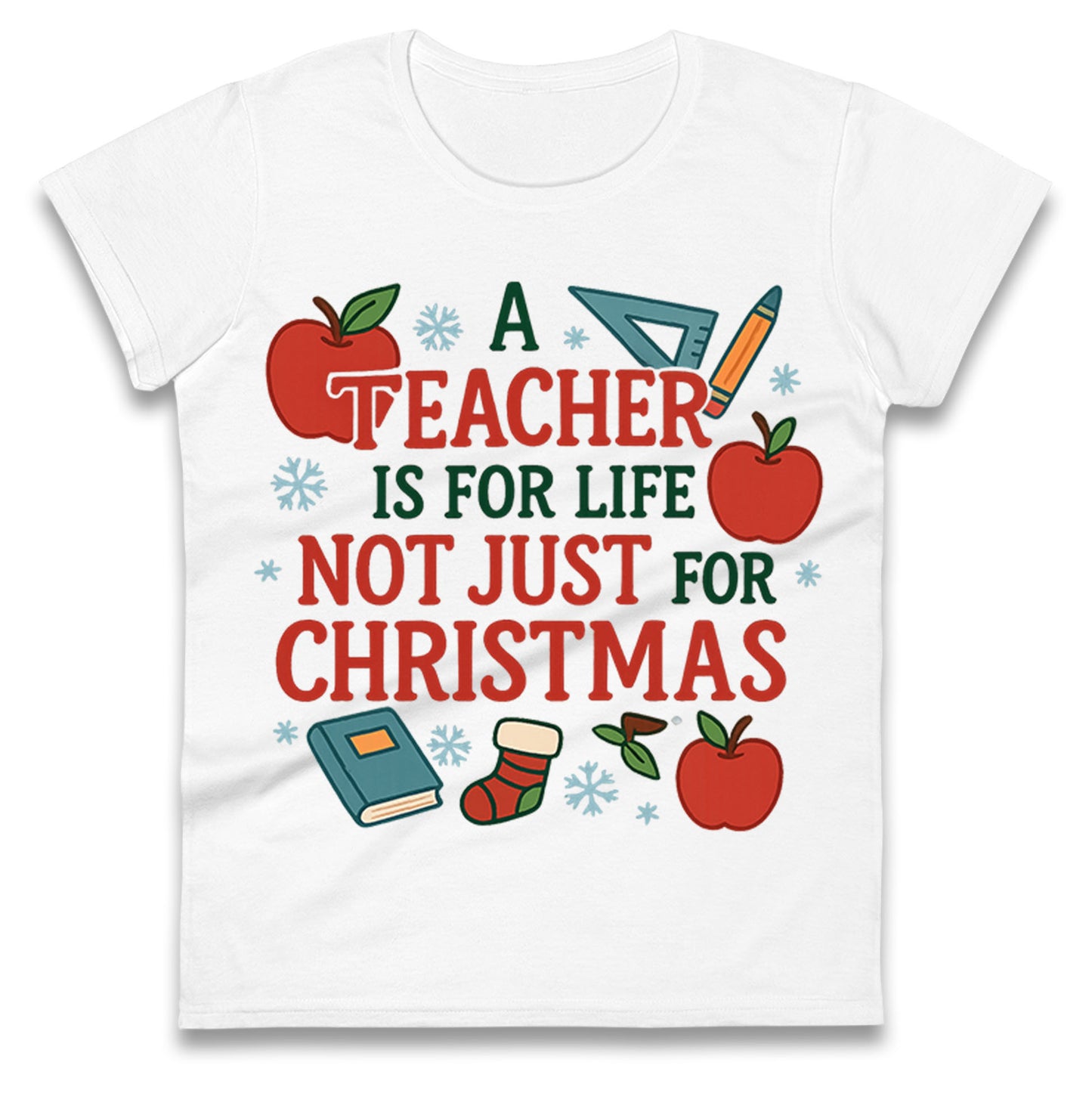 Teacher Christmas Ladies T Shirt