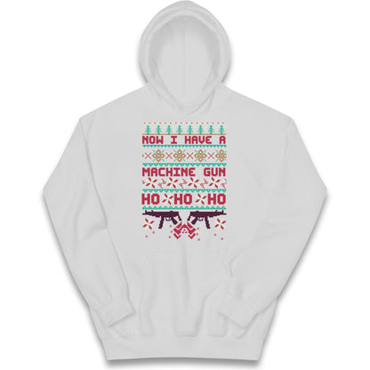 Now I Have A Machine Gun Christmas Kids Hoodie