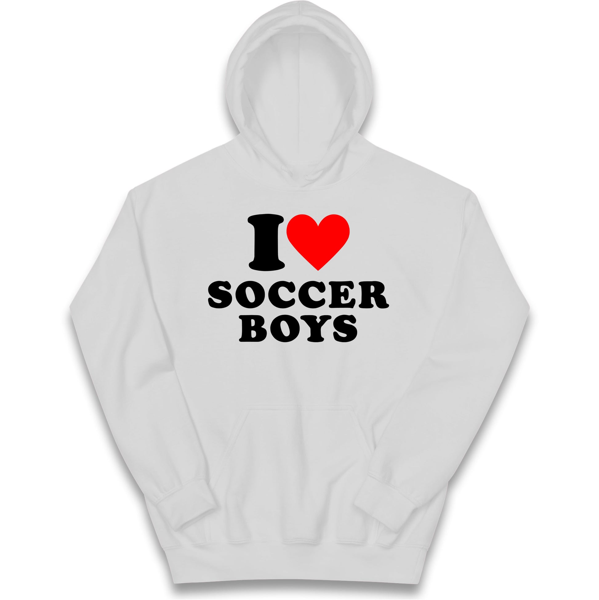 I Love Soccer Boys Kids Hoodie