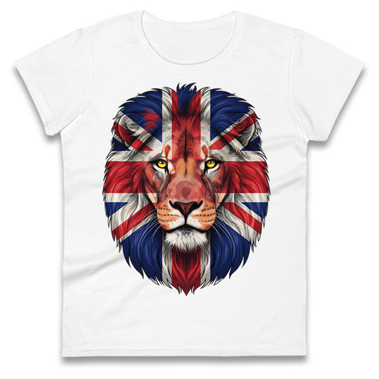 St George Flag Lion Ladies T Shirt 
