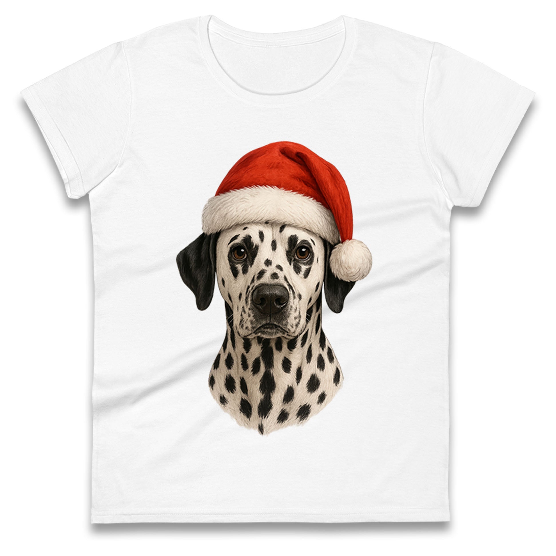 Dalmatian Dog Christmas Ladies T Shirt