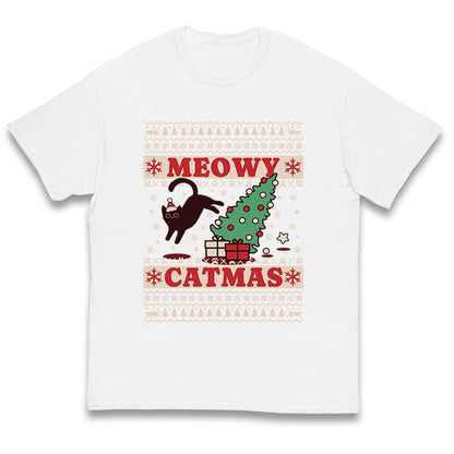 Christmas Cat Kids T Shirt