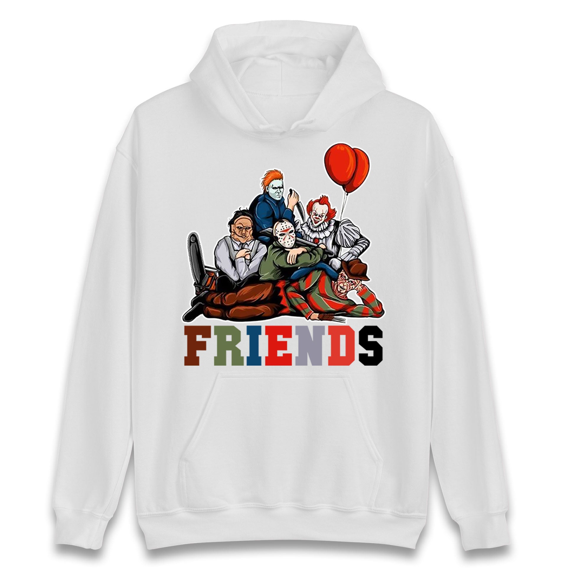 Horror Vintage Characters Friends Halloween Hoodie
