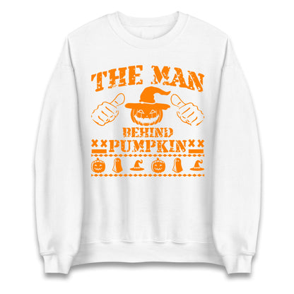 The Man Behind Pumpkin Halloween Unisex Sweatshirt