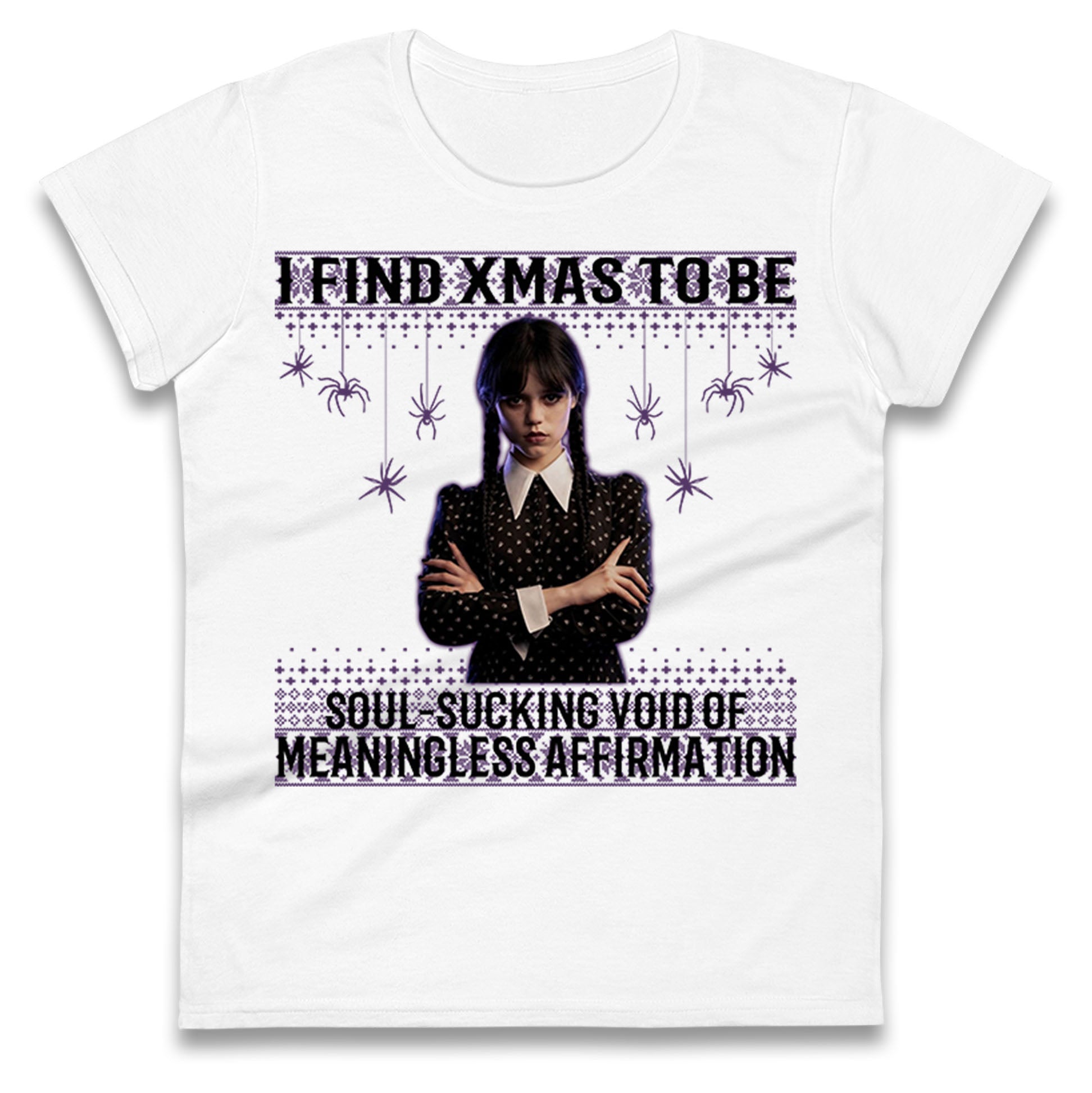 Wednesday Christmas Ladies T Shirt