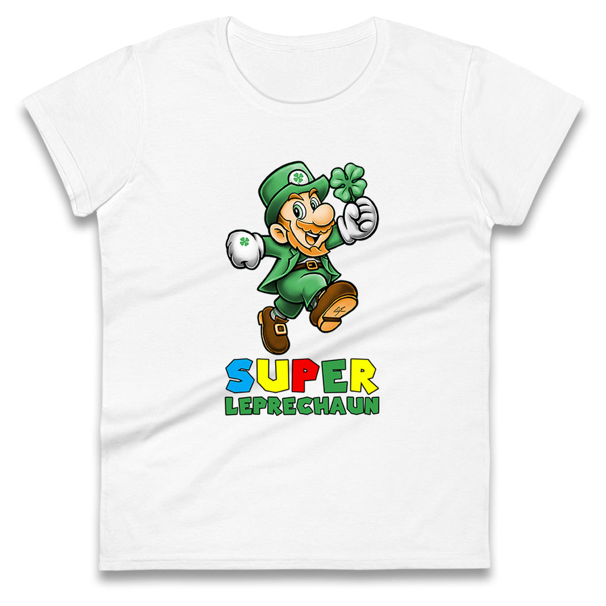 super leprechaun womens t shirt