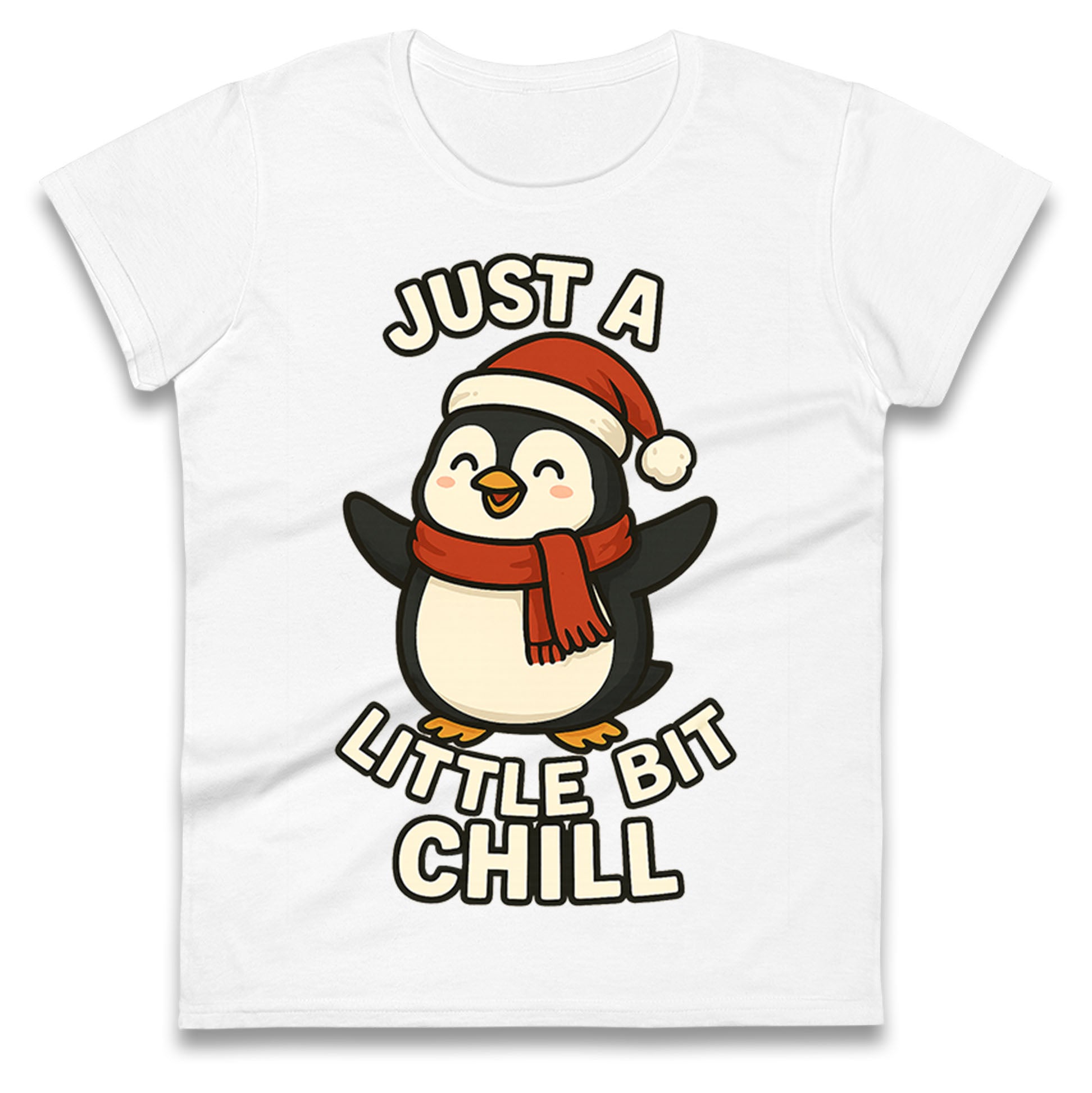 Penguin Christmas Ladies T Shirt