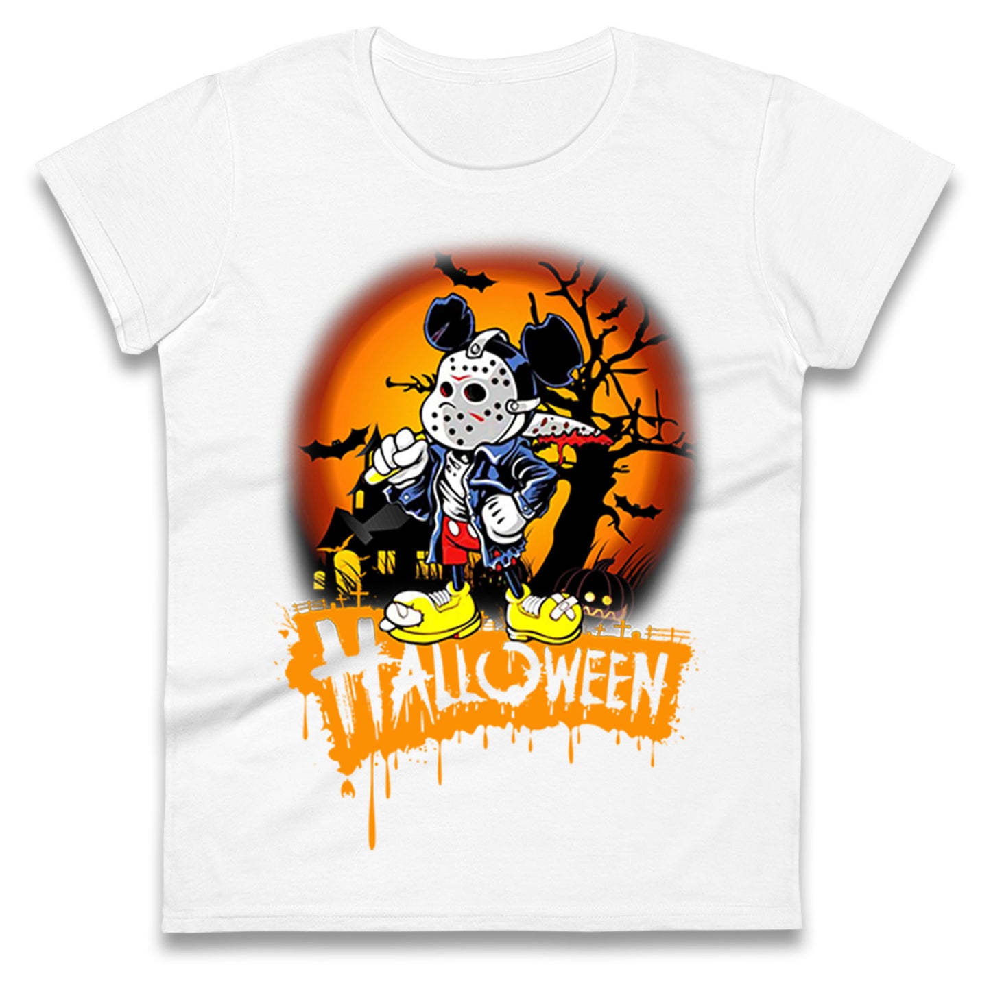 Mickey Mouse Haunted Halloween t shirt
