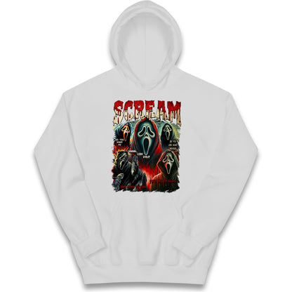 Ghost Face Scream Halloween Bootleg kids Hoodie