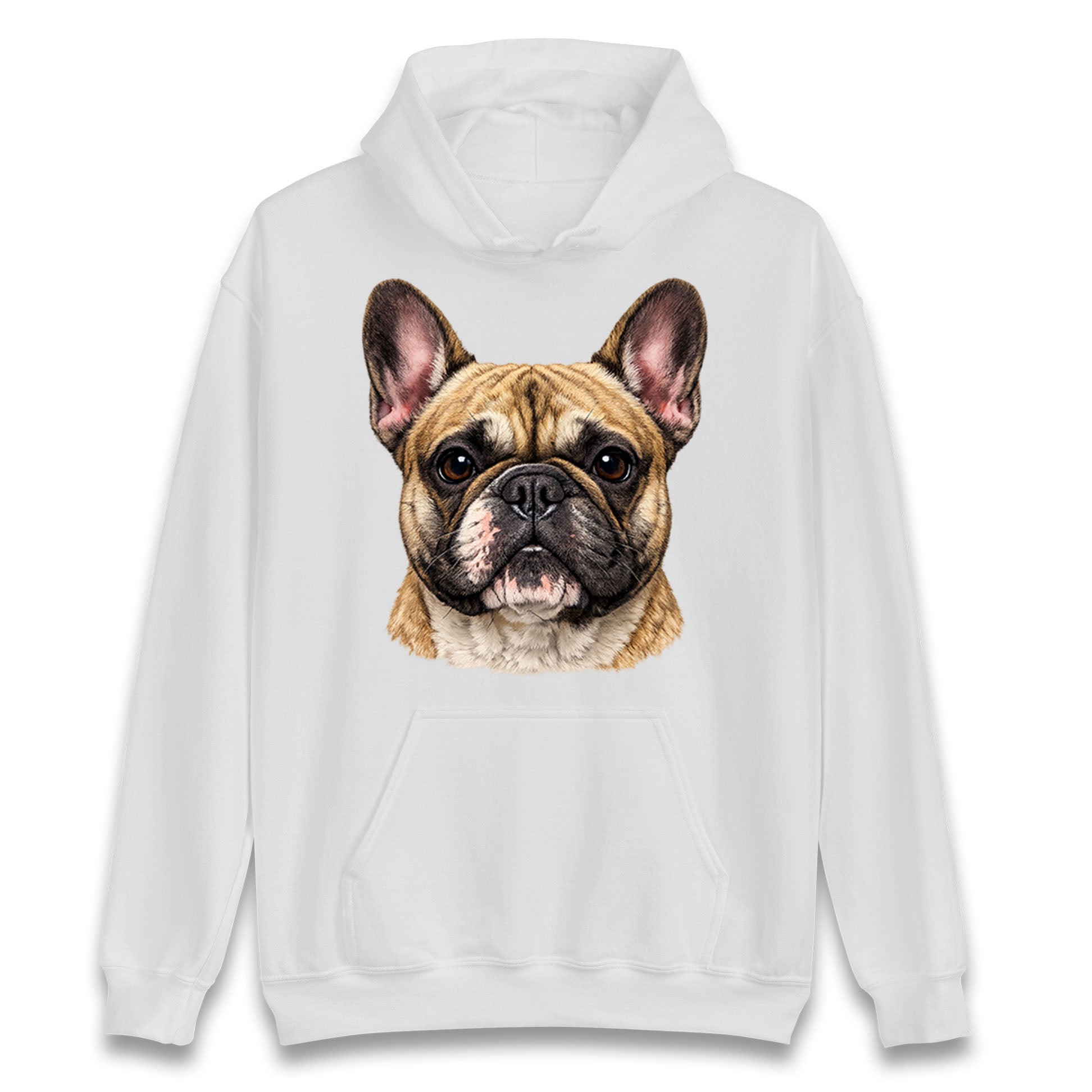 French Bulldog Face Hoodie