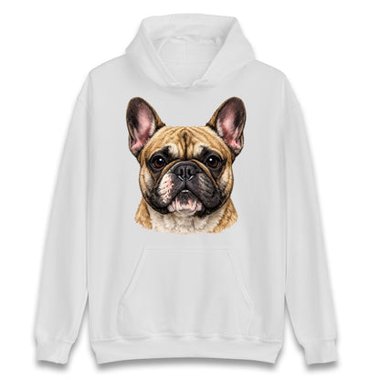 French Bulldog Face Hoodie