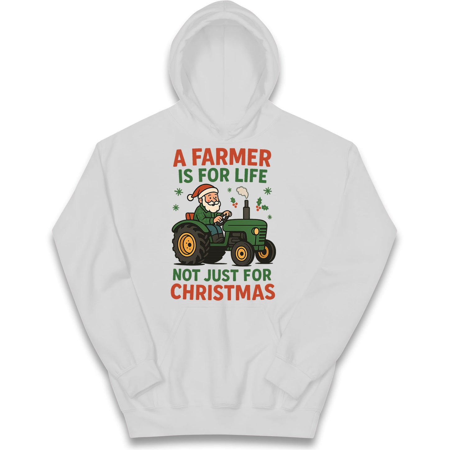 Farmer Christmas Kids Hoodie