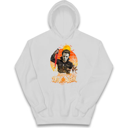 Michael Myers Happy Halloween Kids Hoodie