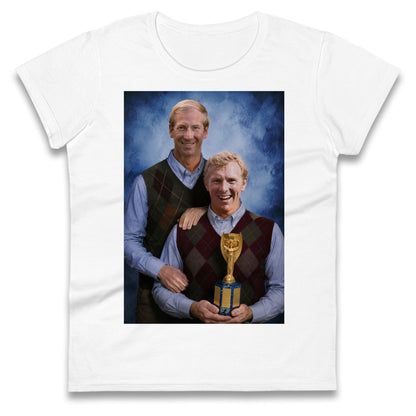 Bobby Moore Bobby Charlton Step Brothers Style England 1966 Ladies T Shirt