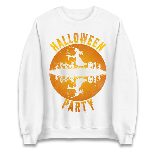 Scary Witch Halloween Party Sweatshirt
