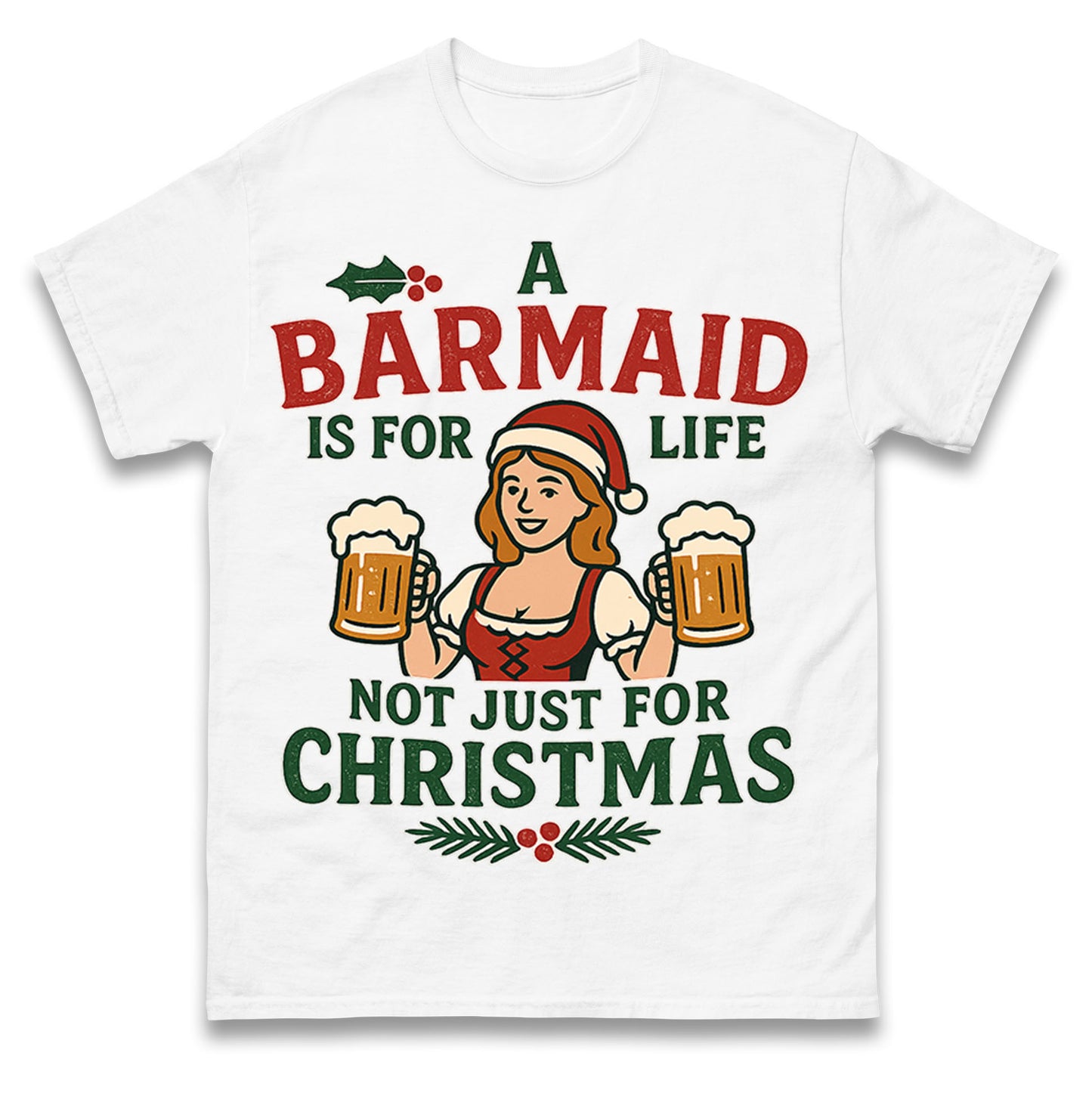 Barmaid Xmas T Shirt