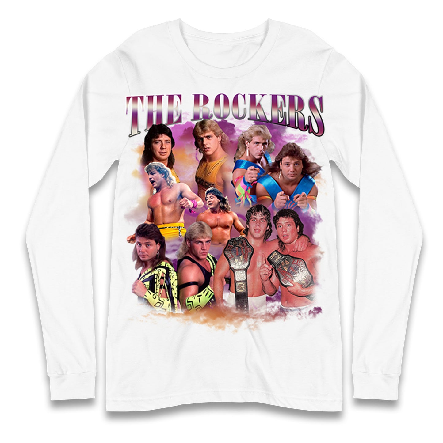 Retro The Rockers Bootleg Wrestling Long Sleeve T Shirt