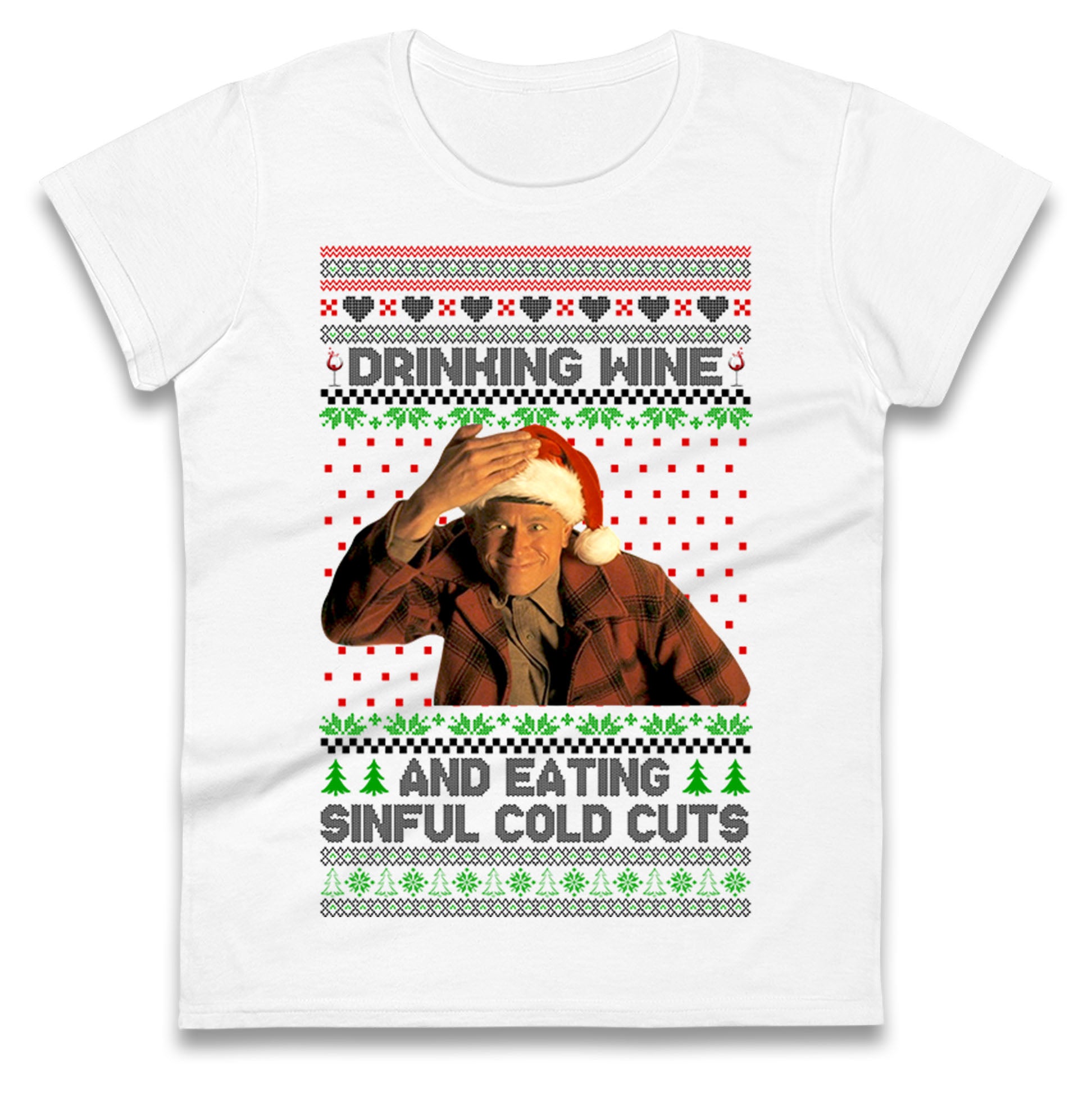Ed Gein Wine Christmas Ladies T Shirt