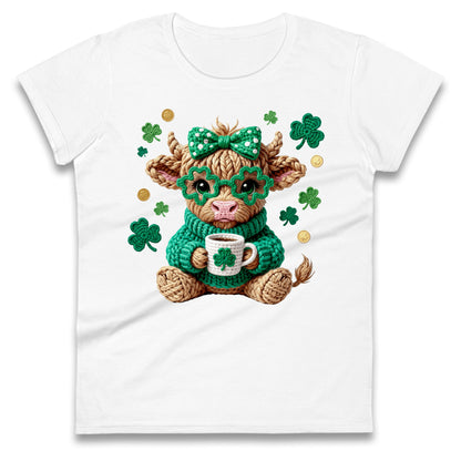 Cute Cow St Patrick Ladies T Shirt
