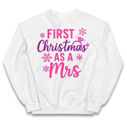 First Christmas As A Mrs Kids Jumper