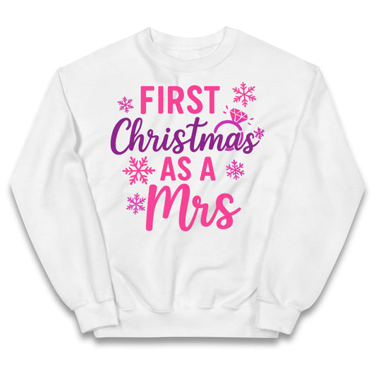 First Christmas As A Mrs Kids Jumper