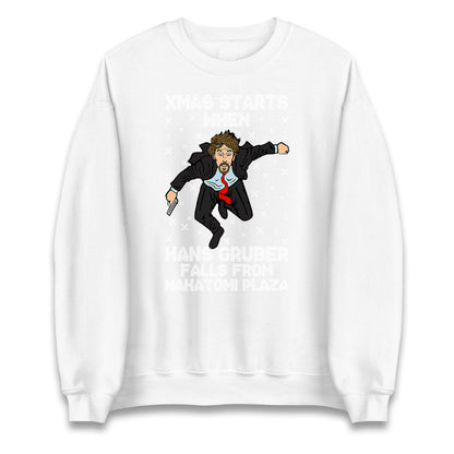 hans gruber falling sweatshirt