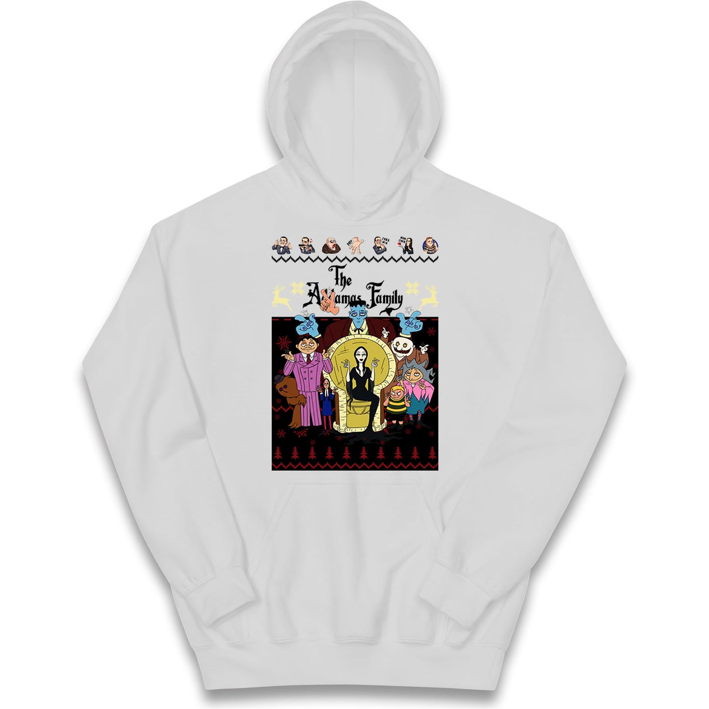 Scary Addams Christmas Kids Hoodie 