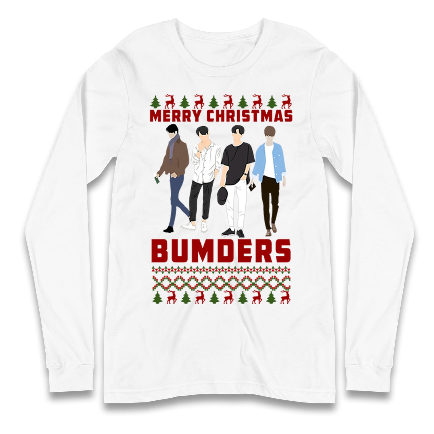 Merry Christmas Bumders The Inbetweeners Long Sleeve T Shirt