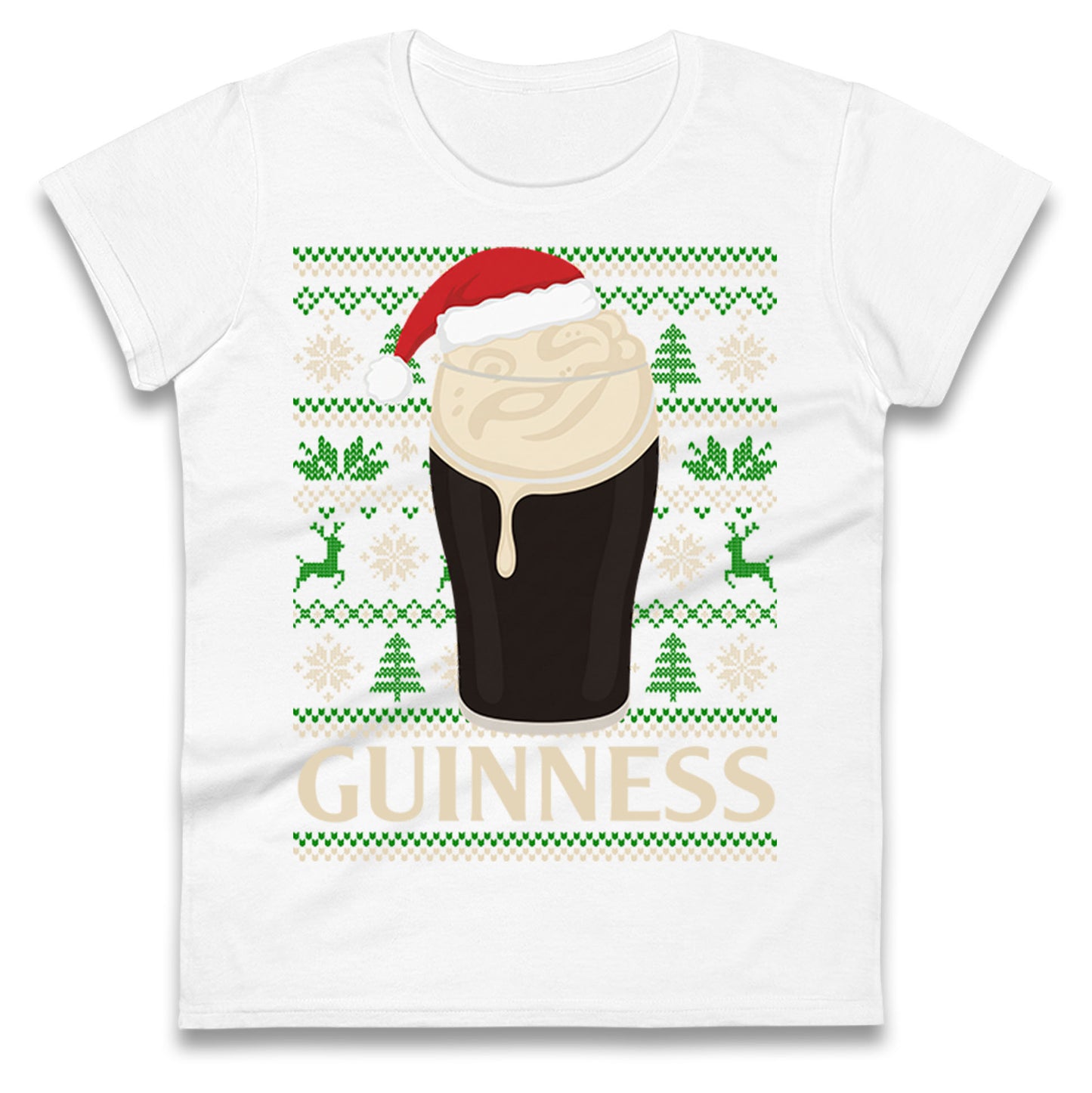 Guinness Christmas Ladies T Shirt