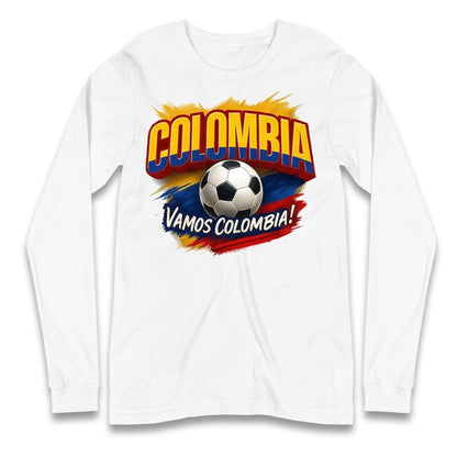 Colombia Retro World Cup Longsleeve T Shirt 