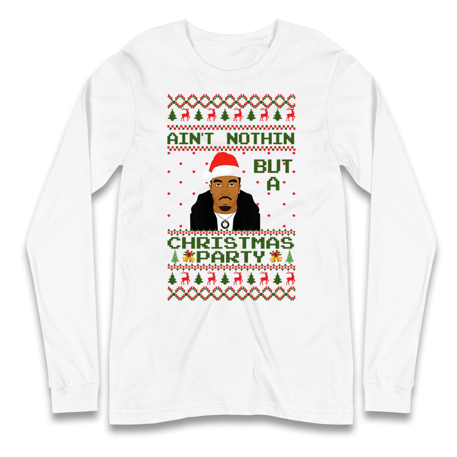 tupac shakur christmas long sleeve t shirt