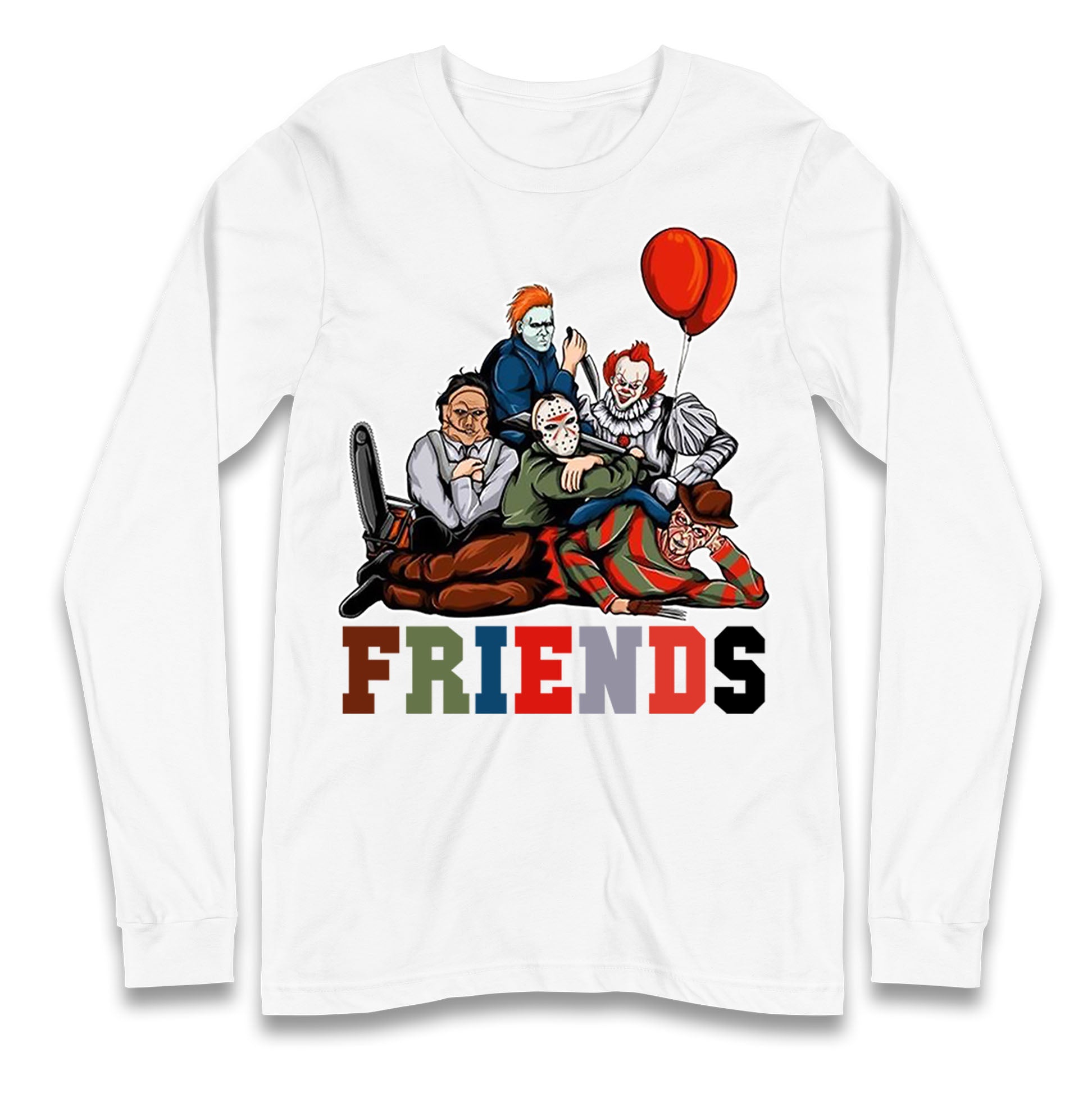 Horror Vintage Characters Friends Halloween T Shirt
