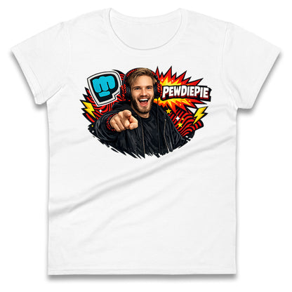PewDiePie YouTuber Ladies T Shirt 