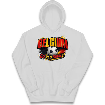 Belgium Retro Football Kids Hoodie