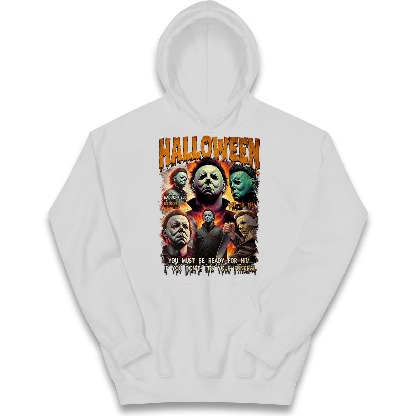 Michael Myers Horror Halloween Bootleg Kids Hoodie
