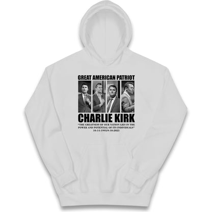 Charlie Kirk Kids Hoodie