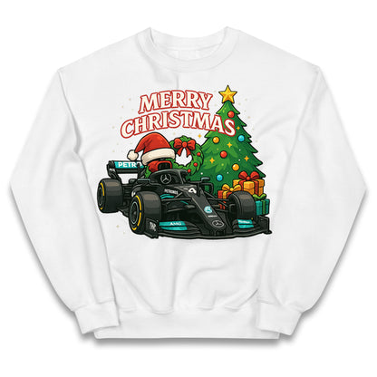 Mercedes F1 Christmas Kids Jumper