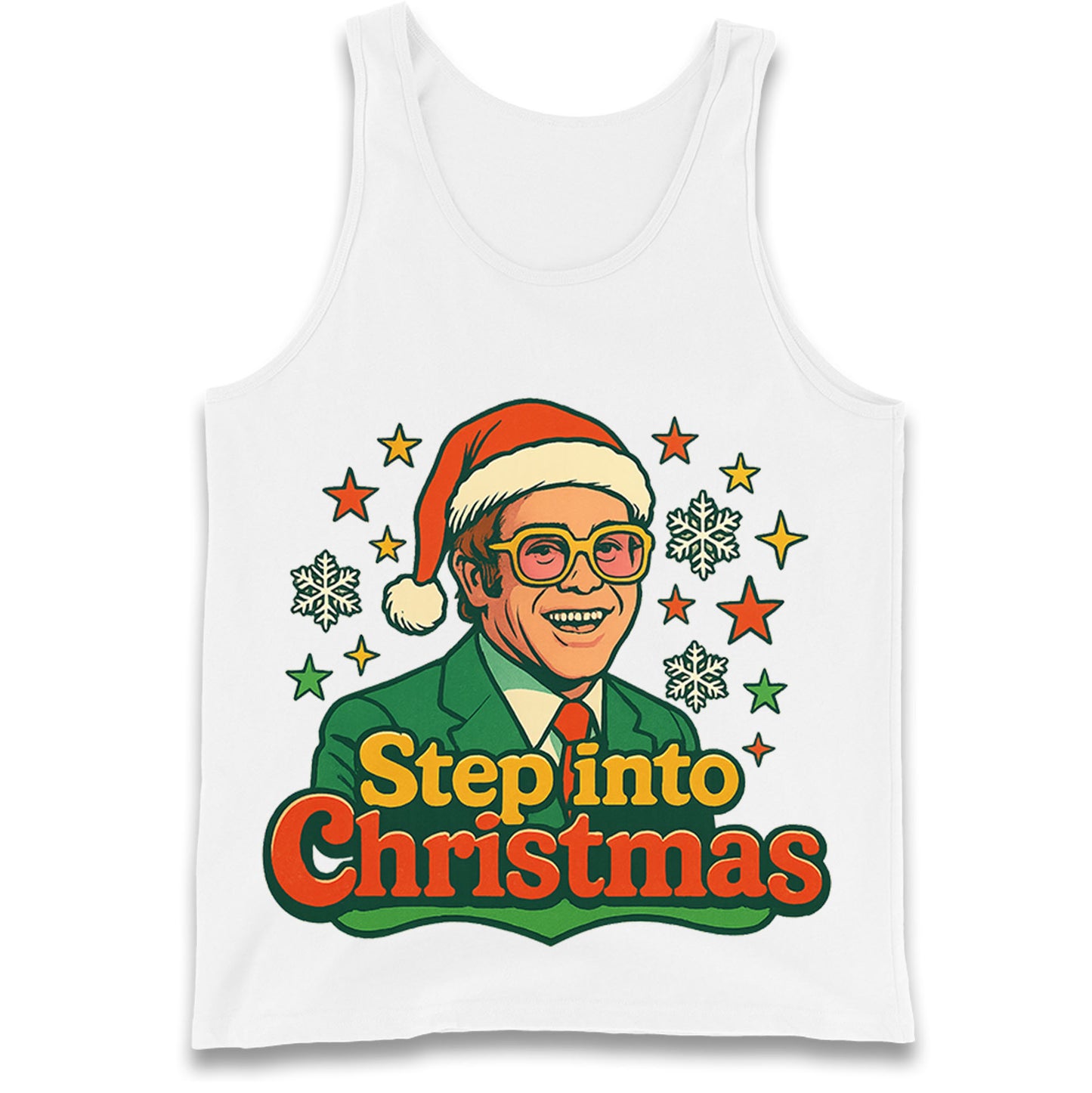 Elton John Christmas Tank Top